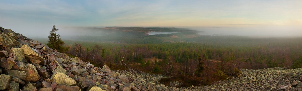 Kahleberg, Panorama mit böhmischem Nebel by mich.a (www.micha-foto.de)