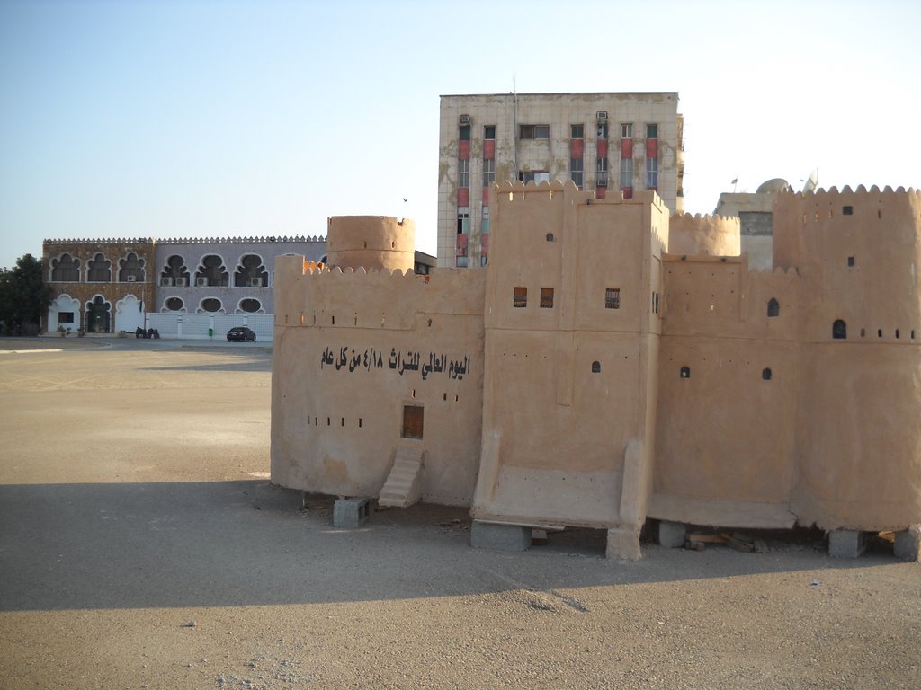 Castle maquette in front of Fujairah museum by Dr.Azzouqa