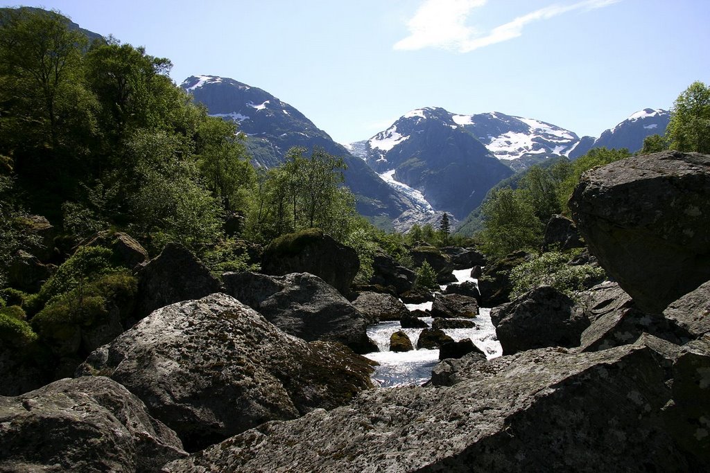 Bondhuselva (river) a beautiful day in June 2007, Hordaland - Norway by Svein-Magne Tunli