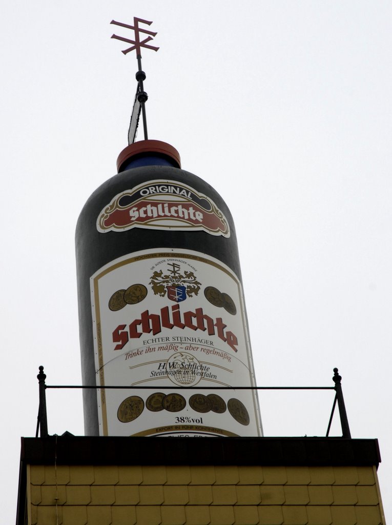 Steinhagen, die Schlichte-Flasche überragt den Ort by Uwe Gehring