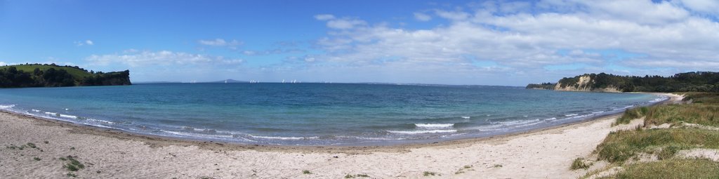 Te Haruhi Bay with Rangitoto Is by Barrie Wills, Alex NZ