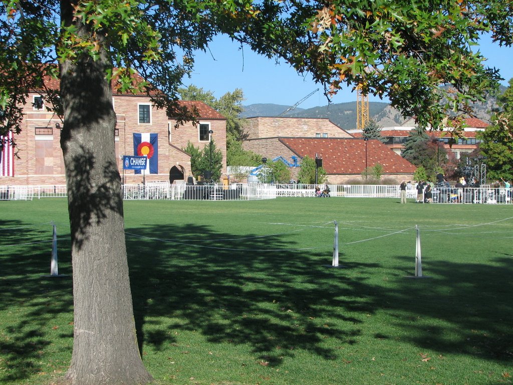 Farrand Field (before Michelle Obama speech) by Mike Bond