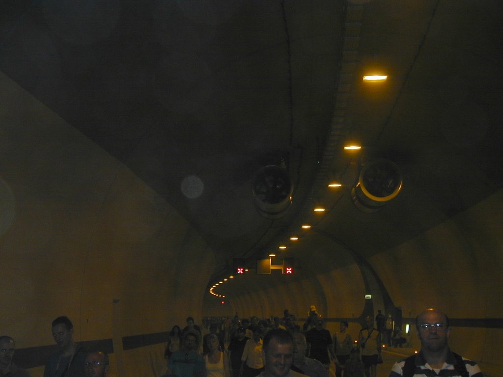 In the left tube of Sitina Tunnel by Peter Cich