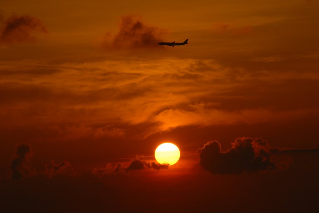 Approach Singapore's Changi Airport at Sunrise by JohnMuzi