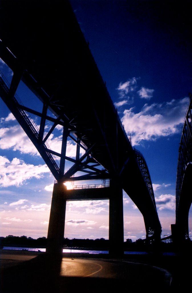 Silhouette of the Blue Water Bridges by Freddie Collins