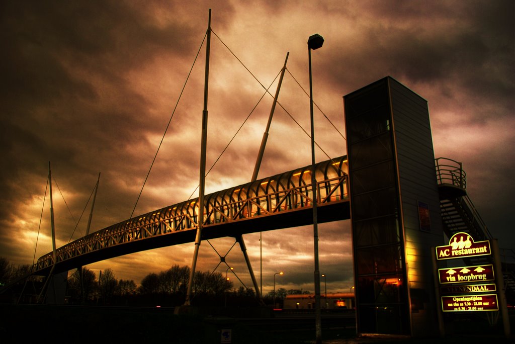 Loopbrug A12 tussen Veenendaal en Maarsbergen by Gerrit Pook