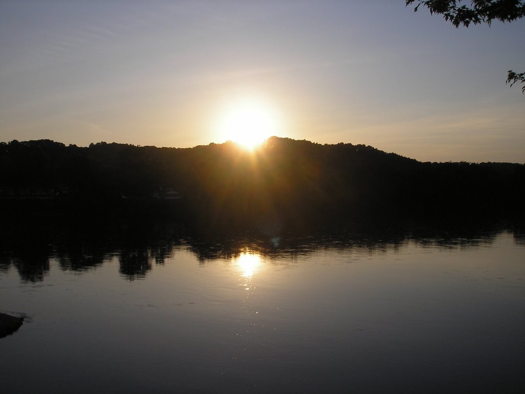 Sunset On The Delaware, Frenchtown, NJ, Looking Toward PA by Paul Lucente