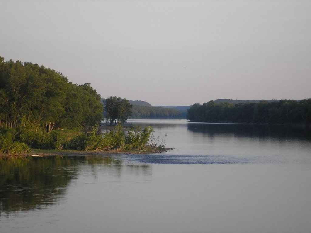 View South Down The Delaware From the Uhlerstown-Frenchtown Bridge by Paul Lucente