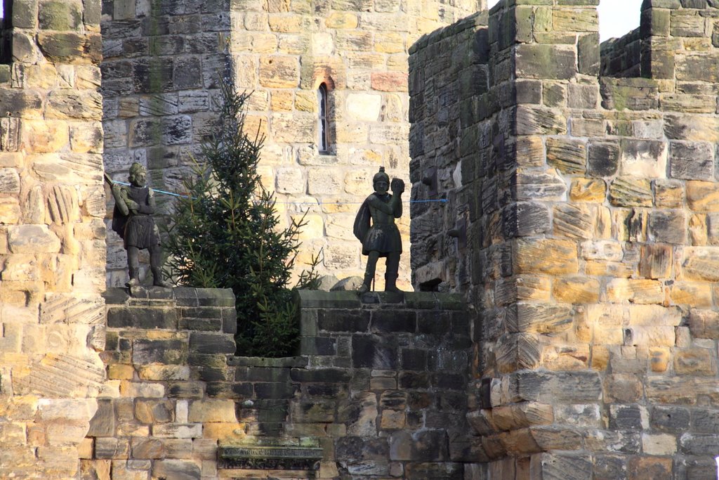 Statues on Alnwick Castle Walls, Northumberland by Graham Turnbull