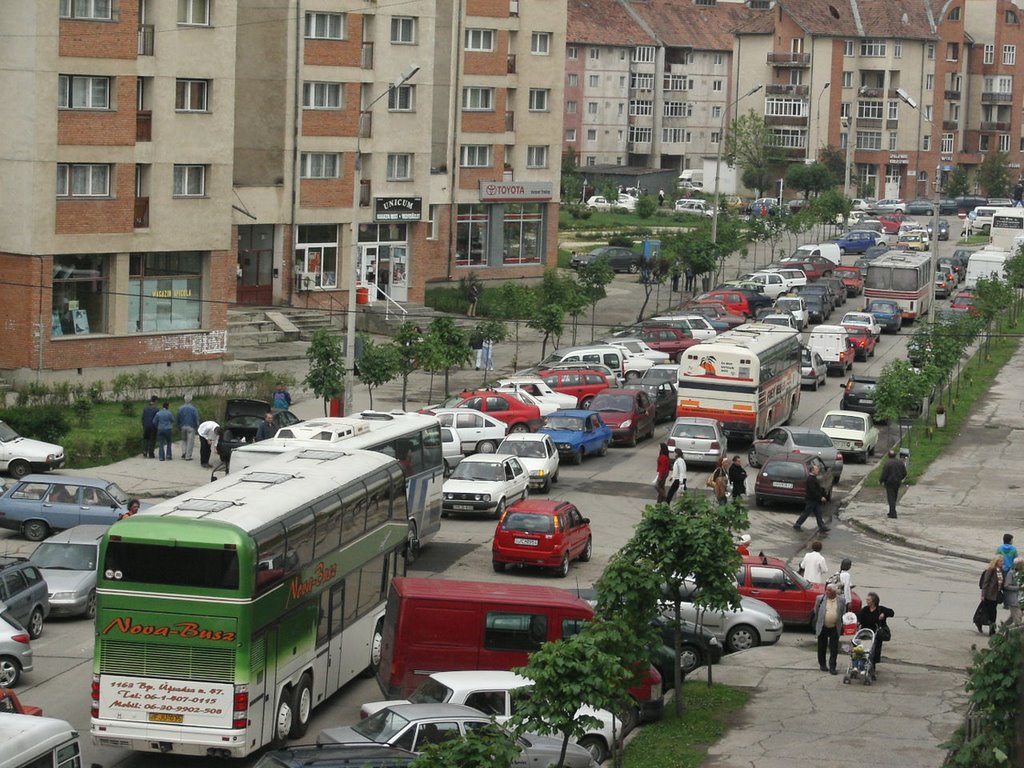 Csikszereda, Temesvari Street, from my place by aportik