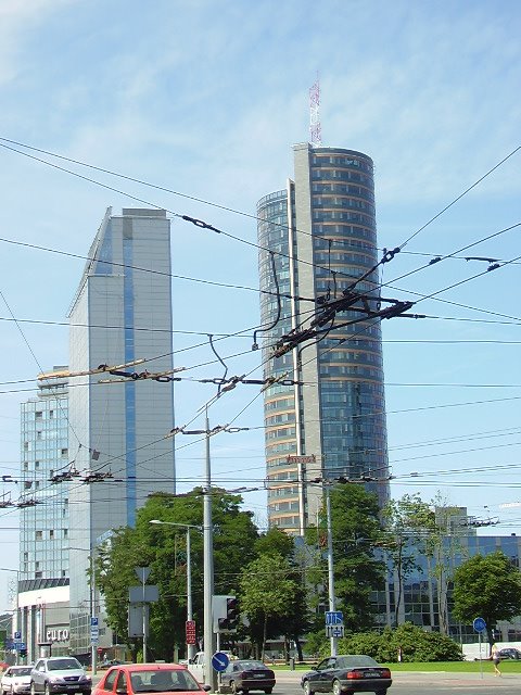 Trade center-Europe and Vilnius government. Vilnius, Lithuania by Archil Kikvadze