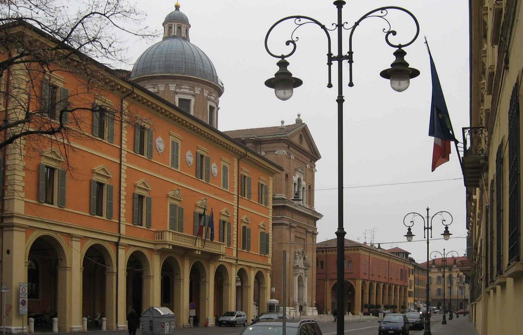 Reggio nell'Emilia: Corso Garibaldi, basilica Madonna della Ghiara by mhl50_bnc