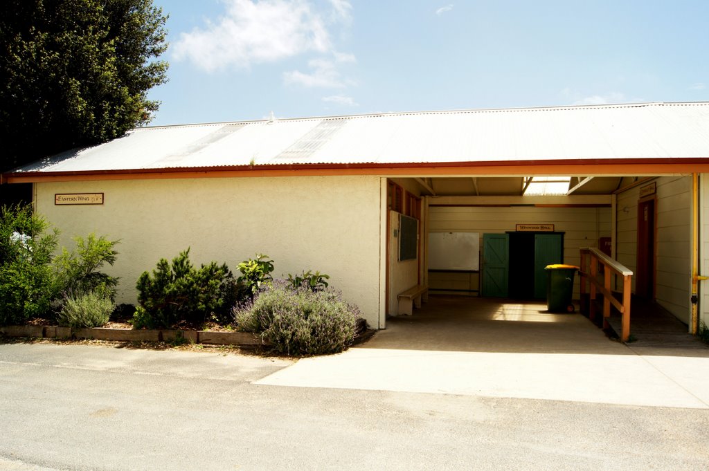 The Eastern Wing (2009). To the right of centre is Winwood Hall (dining) and on the right is Connelly Hall (meeting) built in the 1940s by Muzza from McCrae