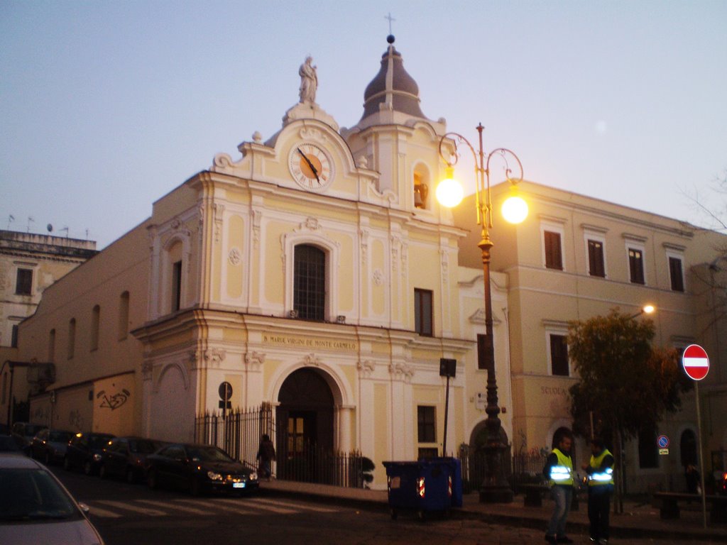 Torre del Greco - P.zza Palomba Chiesa della Madonna del Carmine by Vincenzo Vitiello