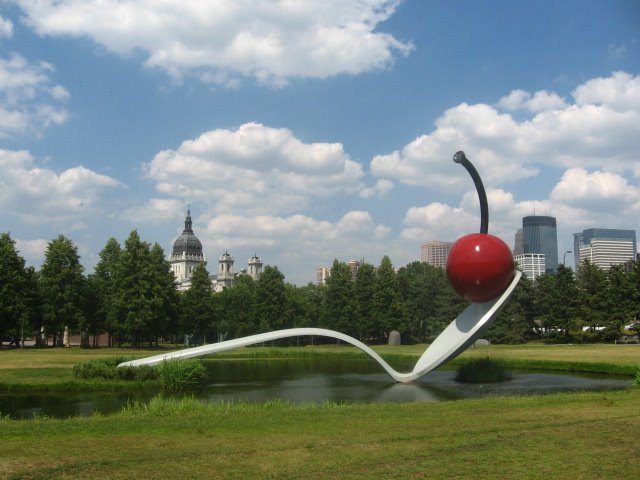 Spoon and cherry sculpture by drendal