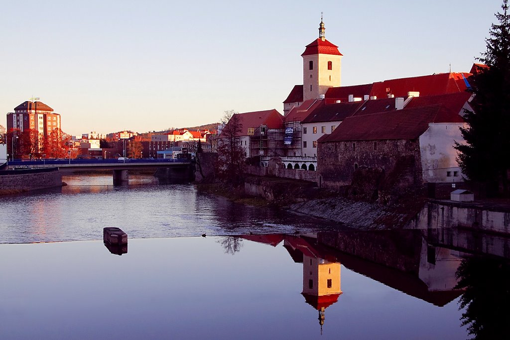 Kostel a hrad nad Otavou by Jiří Bureš