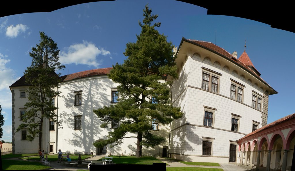 In the yard outside of Jindrichuv Hradec Castle by Dmitriy Tkachenko