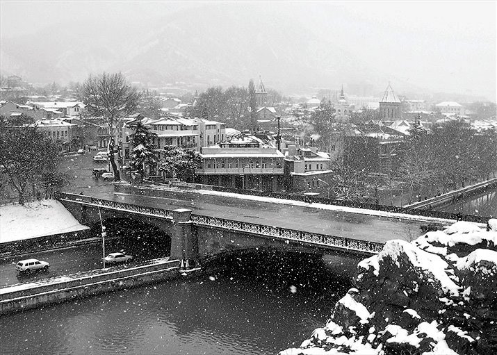 Old Tbilisi In Snow by Gaga G