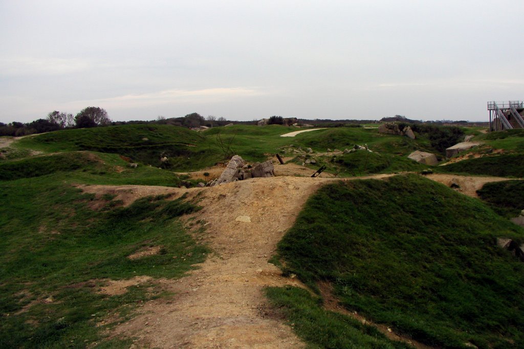 Craters at Pointe du Hoc by ECSLonUK