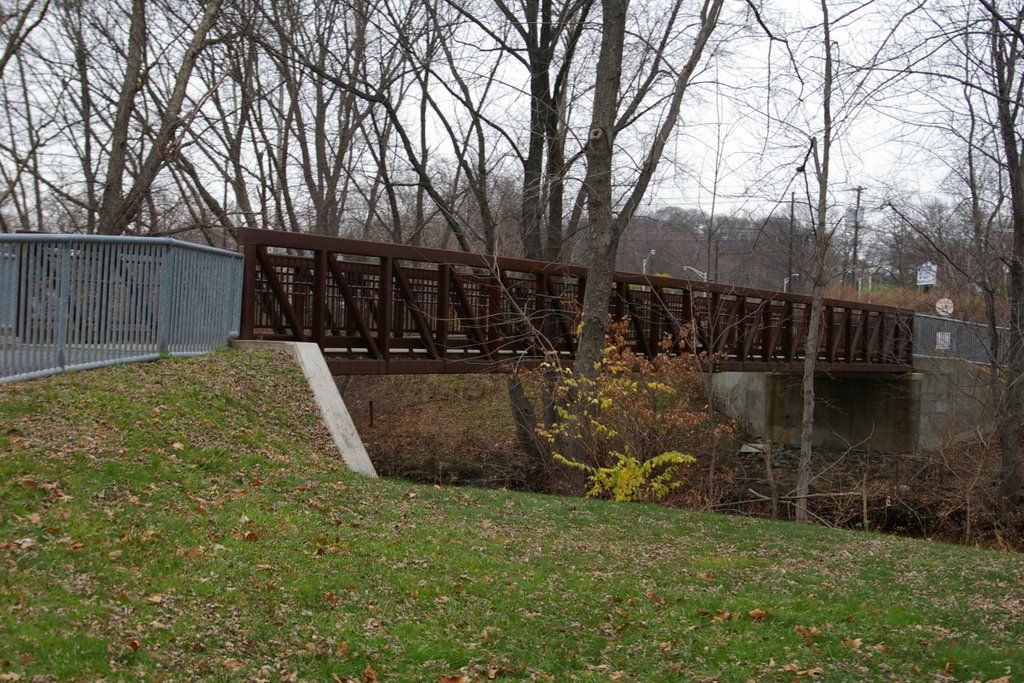 Trail Bridge Over The Saddle River - Near The Old Red Mill by WRUlizio