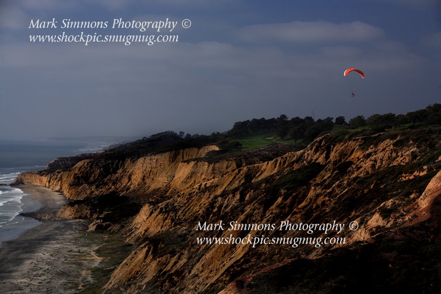 Orange Paraglider by Mark Simmons