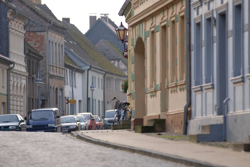 Lassan, Lange Straße by Janusz A. REKOWSKI-Schw.