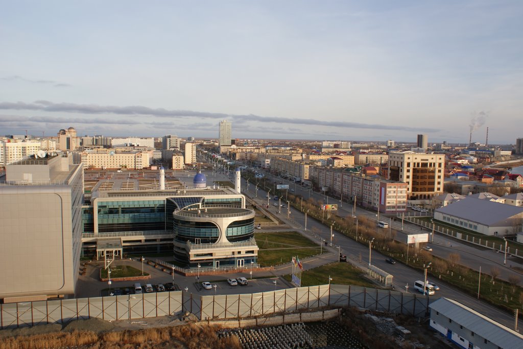 View of Atyrau main street from Ardager apts by peterstewie