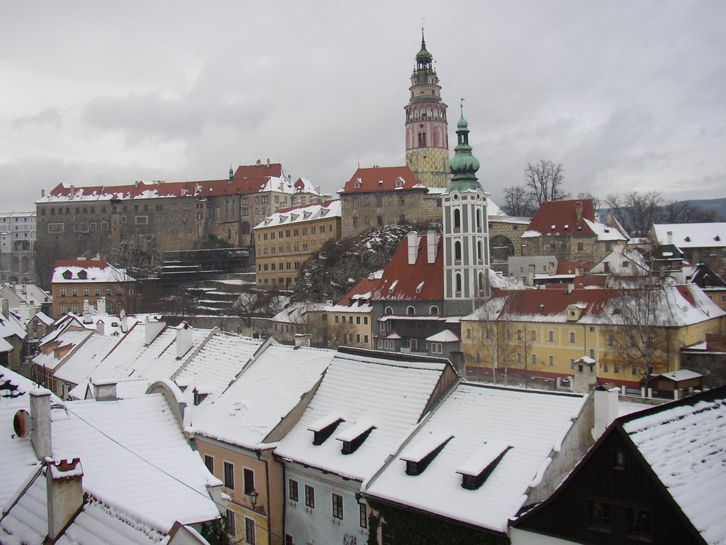 Krumlov from Predmesti in winter by DXT 1