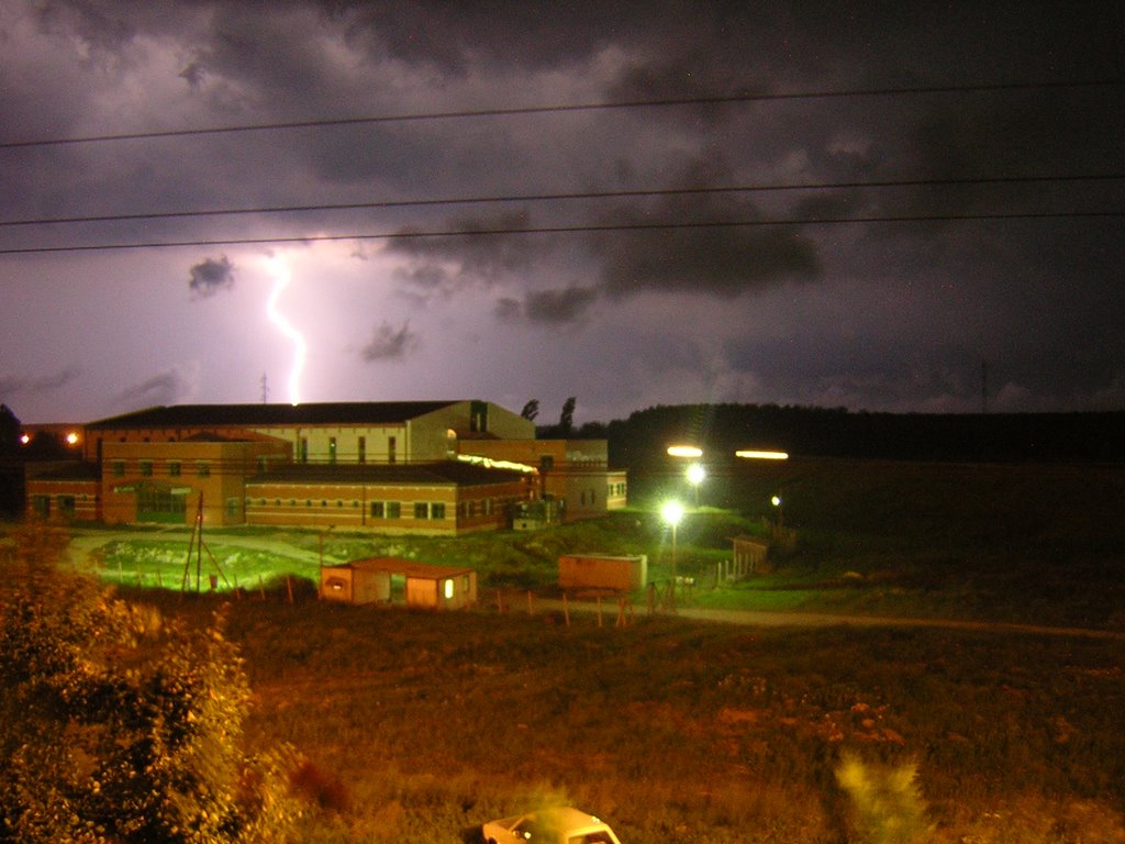 Thunderstorm over Beocin Sport Center by dsenkovic