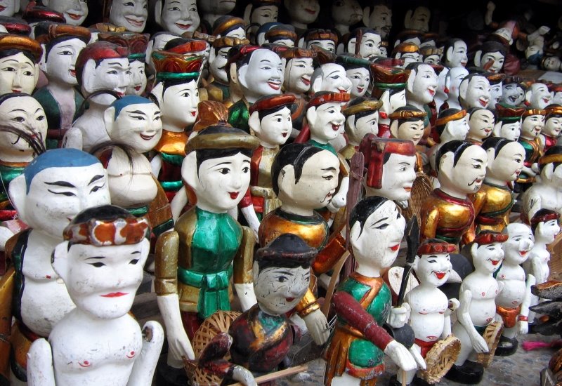 Water puppets, Temple of Literature by David Clayworth