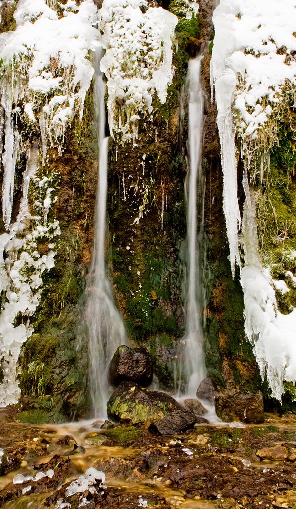 The waterfall in the winter/Водопад зимой by Alexander Vasiliev