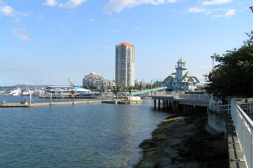 View along the waterfront toward downtown Nanaimo by Boris Gjenero