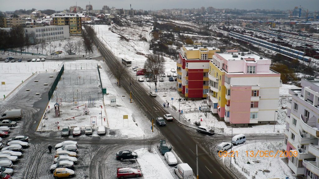 Constanta, winter time in neighborhood by Lucian Oniscu