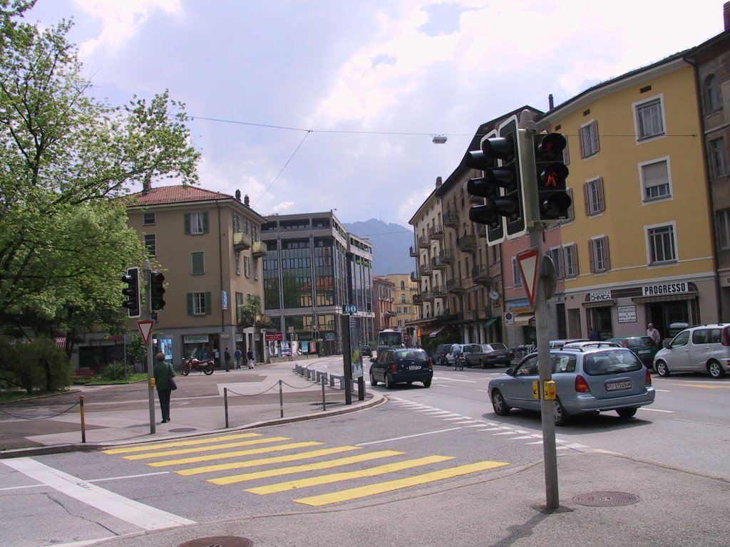 Main Street in Molino Nuovo, Lugano. by randagino