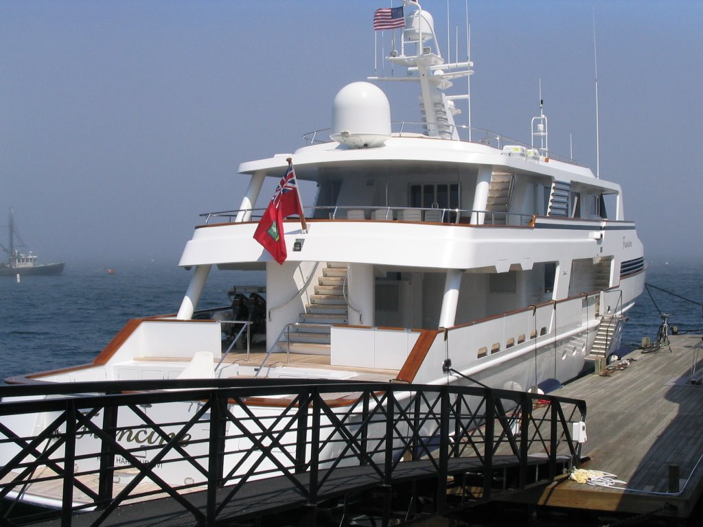 Yacht Docked in Bar Harbor by Jake T