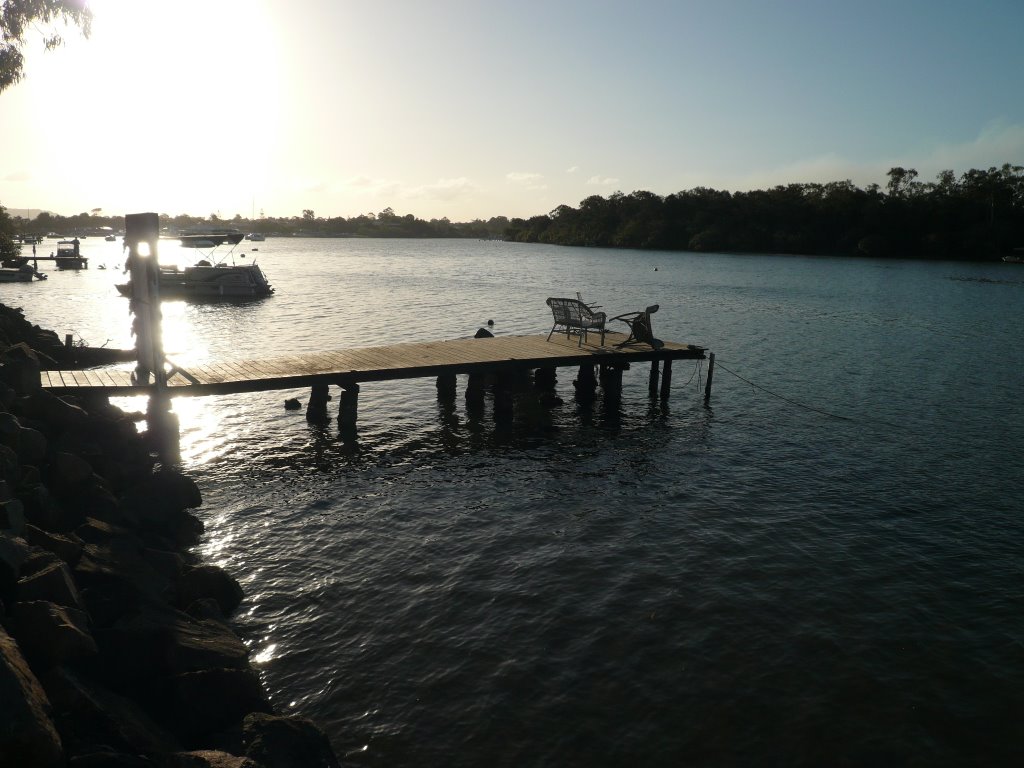 Fishing for Rays at Noosa Head, Sunshine Coast by Gwoeii