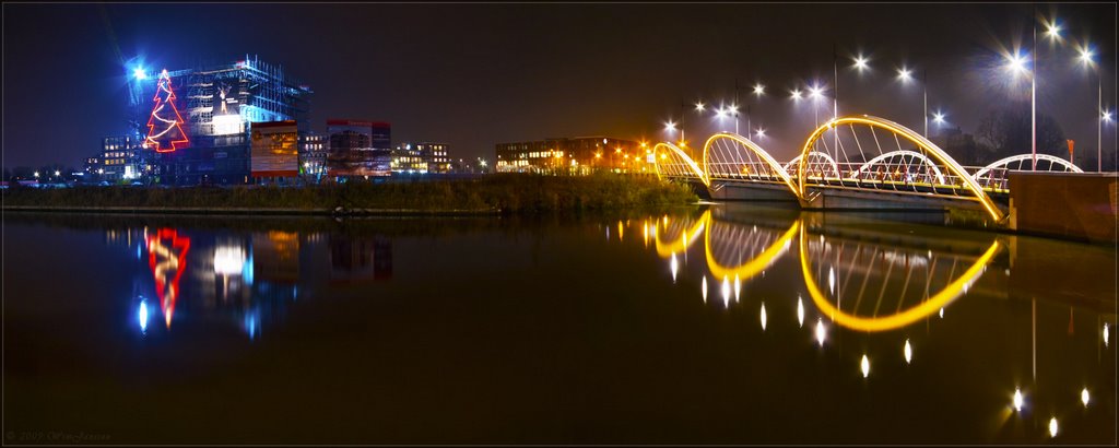 Panorama Suytkade at night #2, Helmond, The Netherlands by Wim Janssen