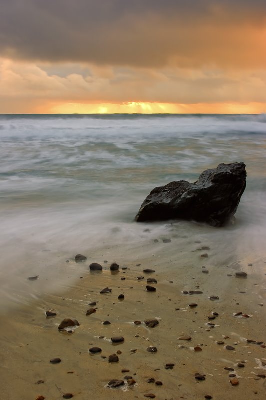 Sunset, Rocks & The Sea by Vincent James