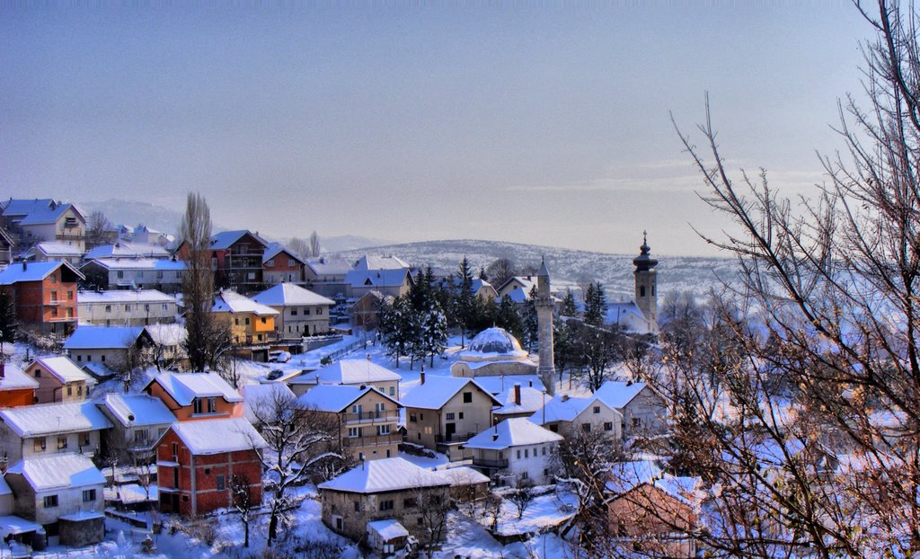 View towards Crkvene area of Livno upper town Dec 2009 by Brian395