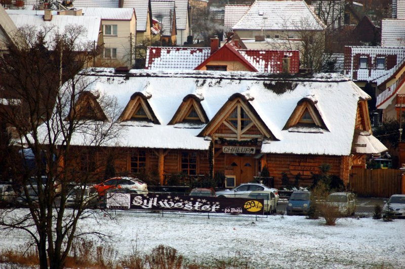 "Chalupa" restaurant at Południowa street - Winter 2009 by vryplej