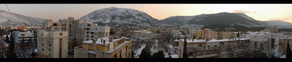 Mostar Winter Panorama - South-Southwest by neanderthalensis