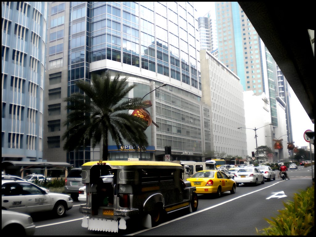 Jeepney on Ayala Avenue, Makati - Manila by ԁk‒cam