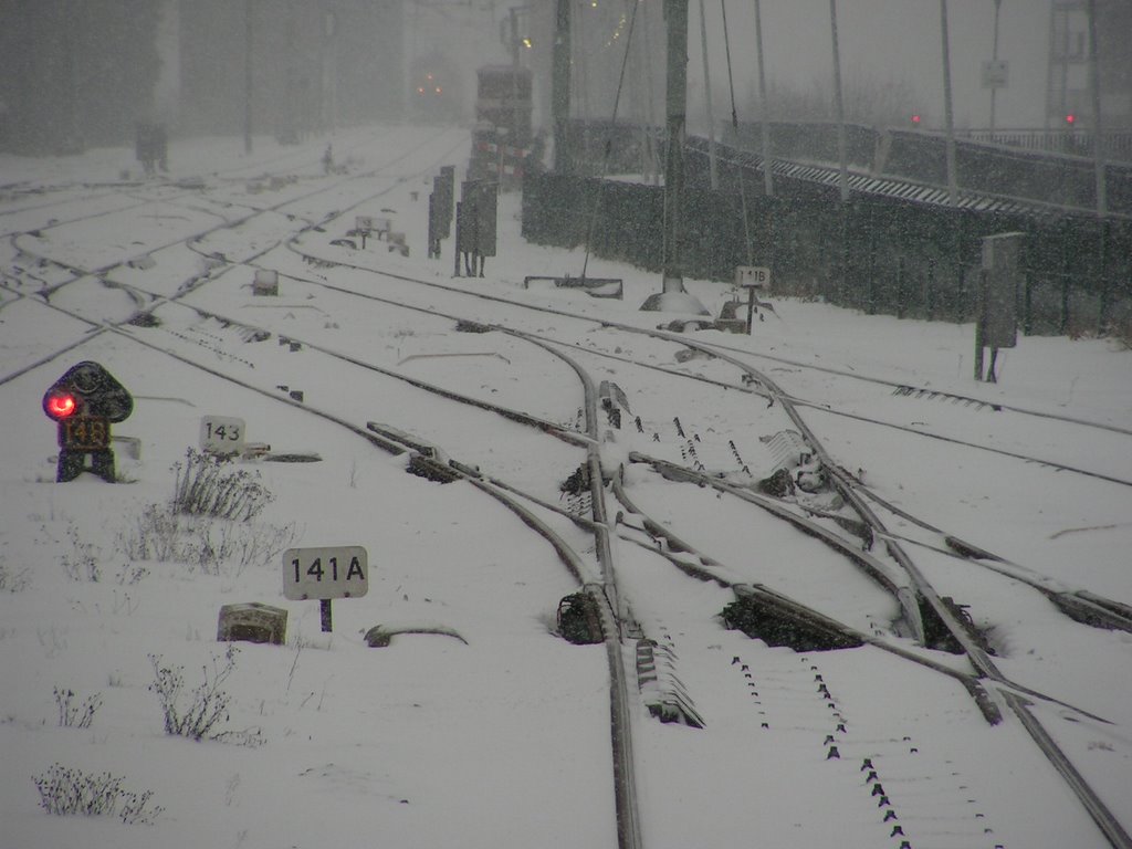 Nijmegen : Station Dutch Railways in the winter by challenger7000