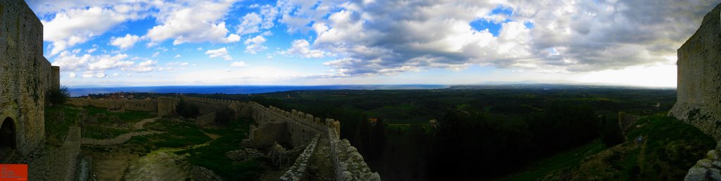 GRE Kastro Ileias (Loutra Kyllinis) from Chlemoutsi Castle BIGpanorama ~10V~ by KWOT by KWO Tsoumenis