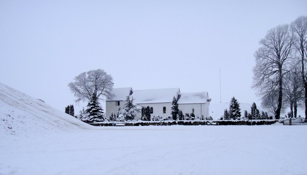 Jelling Kirke fra syd by Grethe Andersen