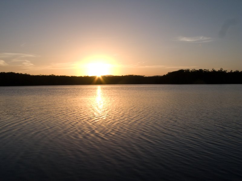 Tabourie Lake sunset by mrlouis