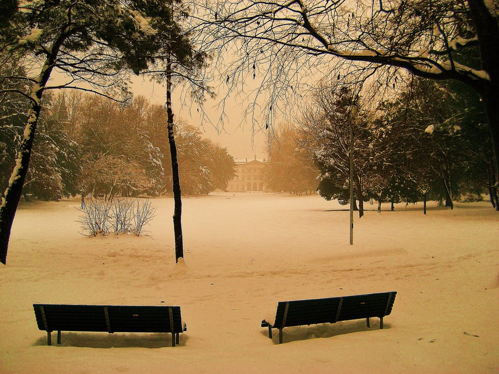 Parco di Desio - (Villa Tittoni Traversi sullo sfondo) Dic. 2009 by Pigazzi Fabrizio