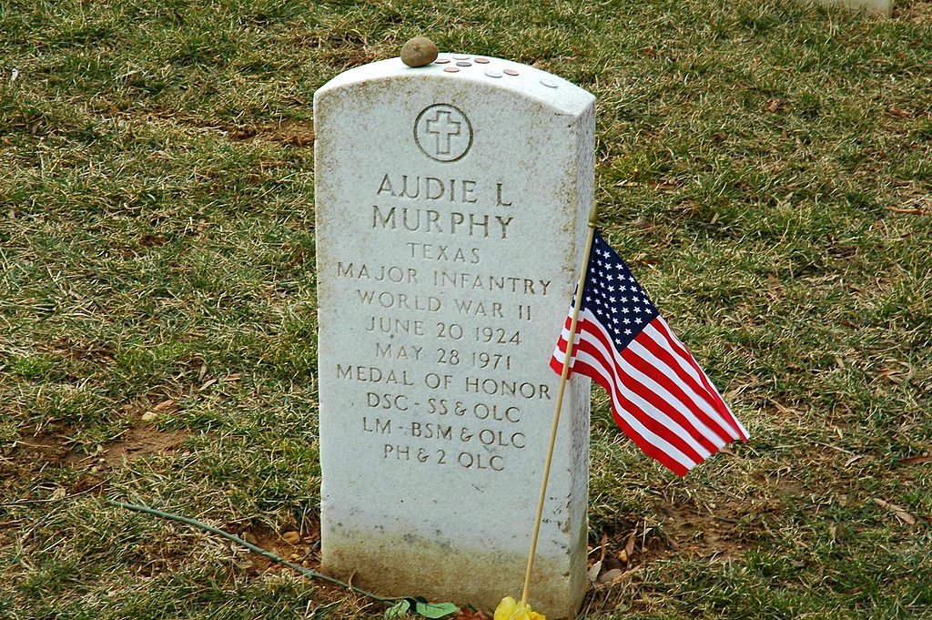 Audie Murphy - Arlington National Cemetery by Preston Low