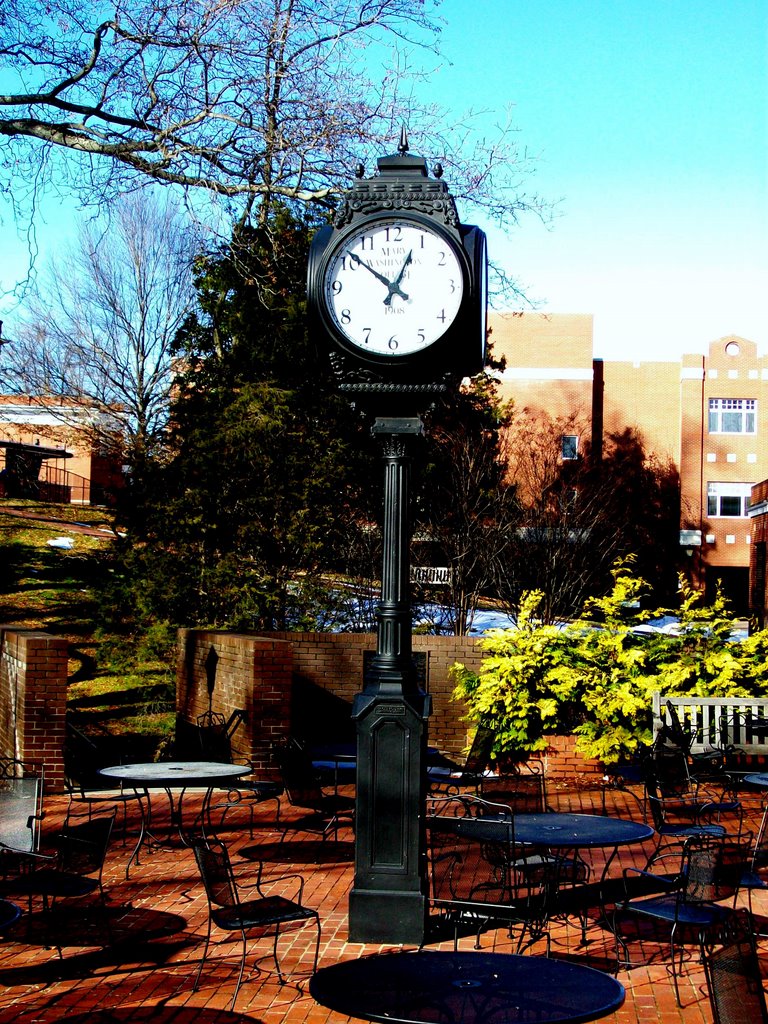 Clock at Woodard Campus Center by Nick5