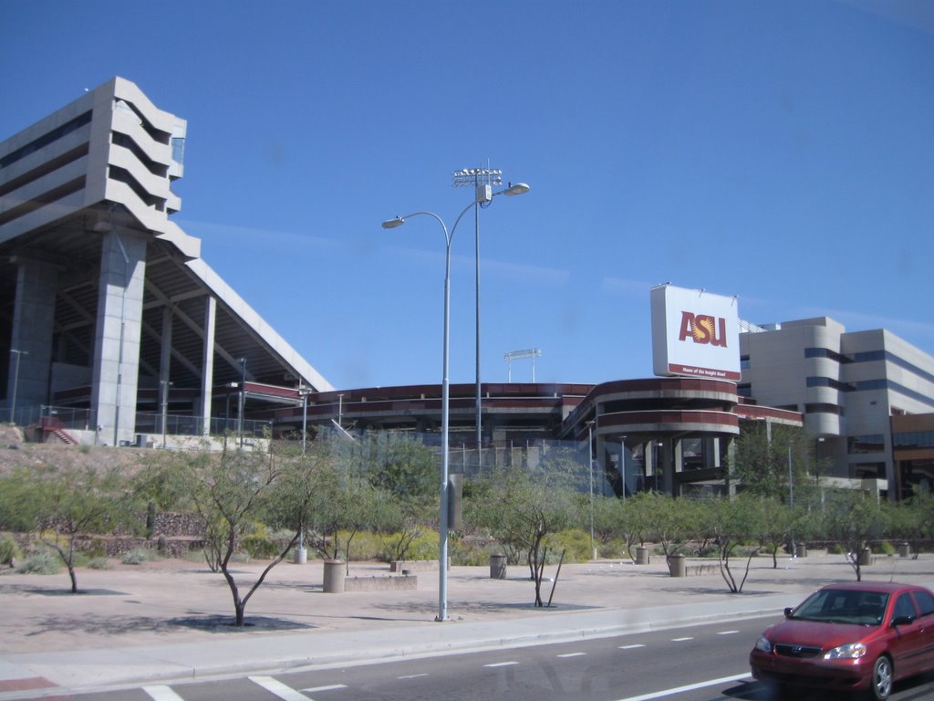 Sun Devil Stadium from the Light Rail by Jameson Collier